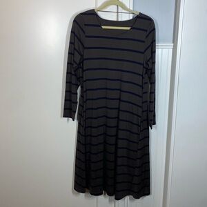 FOIL 100% Soft Merino Wool Striped Oversized Boho Cottagecore Dress size small
